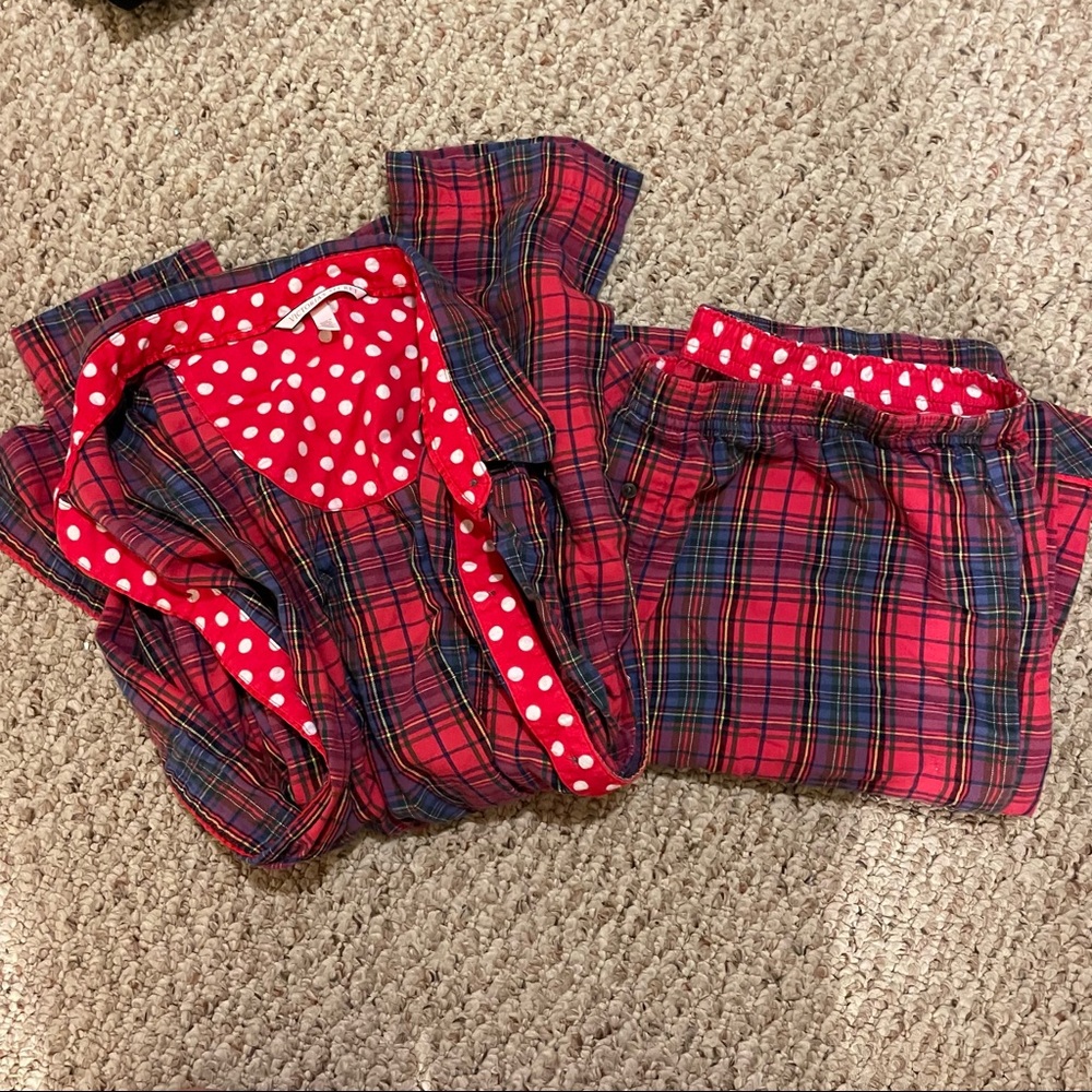 Victoria’s Secret VS Plaid Pajama PJ Set Large